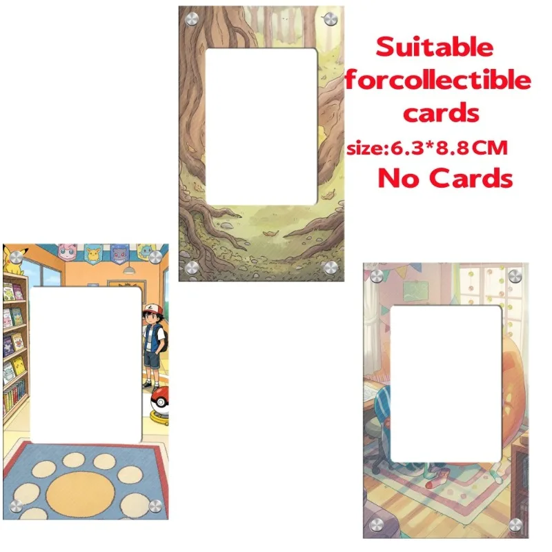 Decorative Printed Background Acrylic Card Brick 63x88mm Trading Card Showcase for TCG PTCG No Card Included