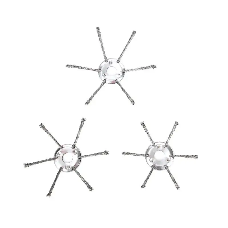 【TO】7/8/9-Zoll Universal-Unkrautbürstenkopf Stahldrahtrad Rasentrimmerkopf zur Entfernung von Moos und Rost Rasenmäher Rasentrimmerköpfe – Detail 8