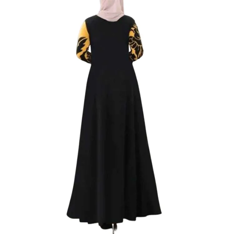 Muslim Fashion Abaya Modest Fashion Women Floral Casual Elegant Long Maxi Dress Turkey Style Muslim Woman Robe Abayas