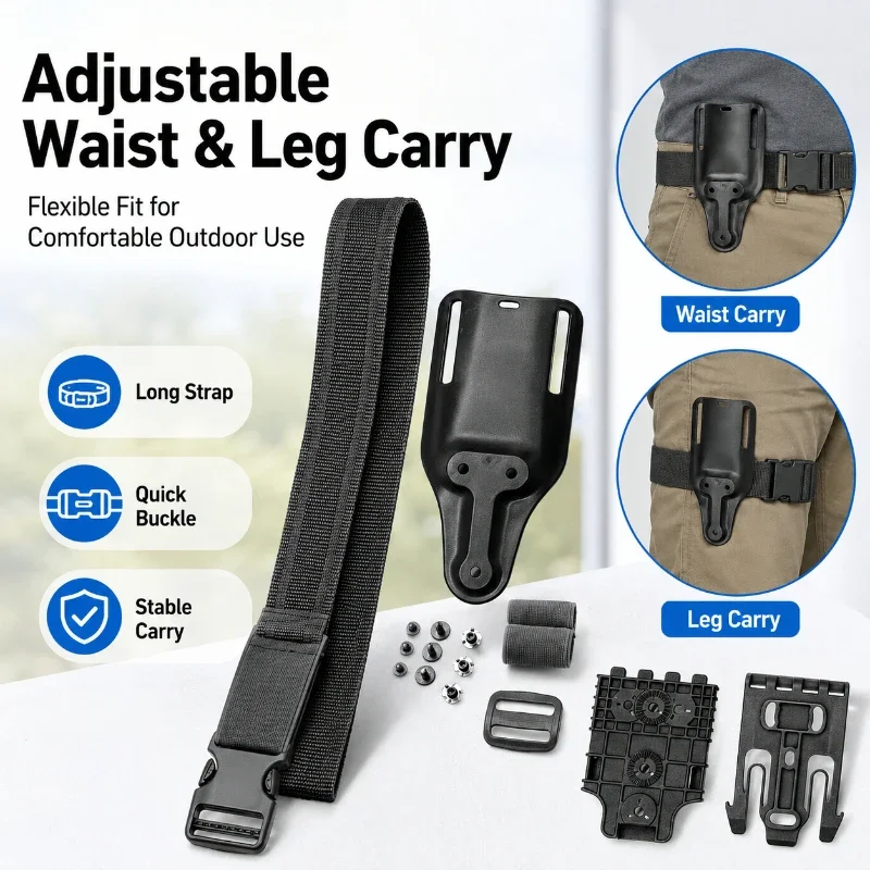 3PCS Fast Disassemble Waist Leg Carry Set Convenient Split Structure Outdoor Sports Portable Storage Fittings