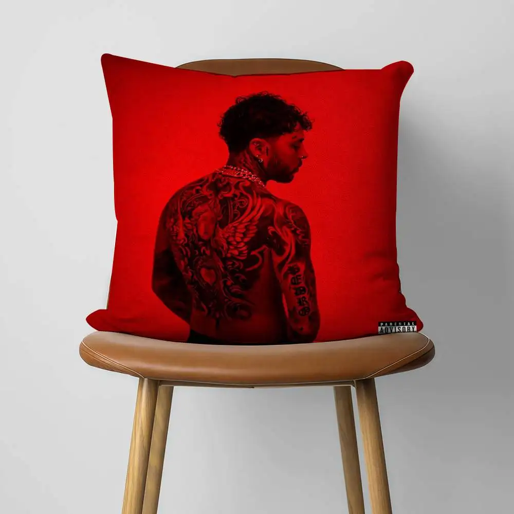 Singer D-Dalex Cuarto Rojo 30x30cm 45x45cm Pillow Case Decor Protective Covers Comfortable Soft For Sofa Living Room Home Office