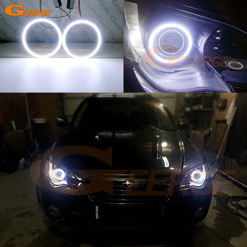

For Subaru Legacy Outback Liberty B4 BL BP BM BR 2003 2004 - 2014 Ultra Bright DRL Day Light COB Led Angel Eyes Kit Halo Rings