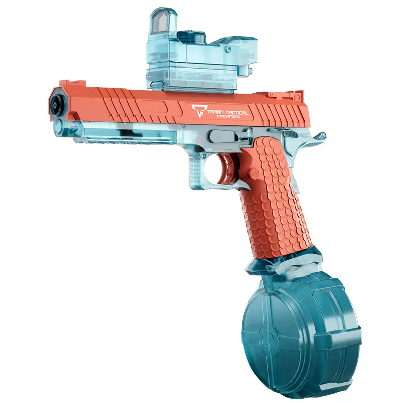 Transparent Water Gun Toy 2011 Gyro with Light Flame Spray Pig Multiple Fire Modes Ice Wolf Design Fun Children's Playtime
