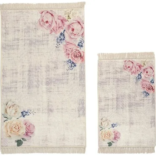 Dowry Wonderland Rose Rectangle Bathroom Mat Set 2 Li