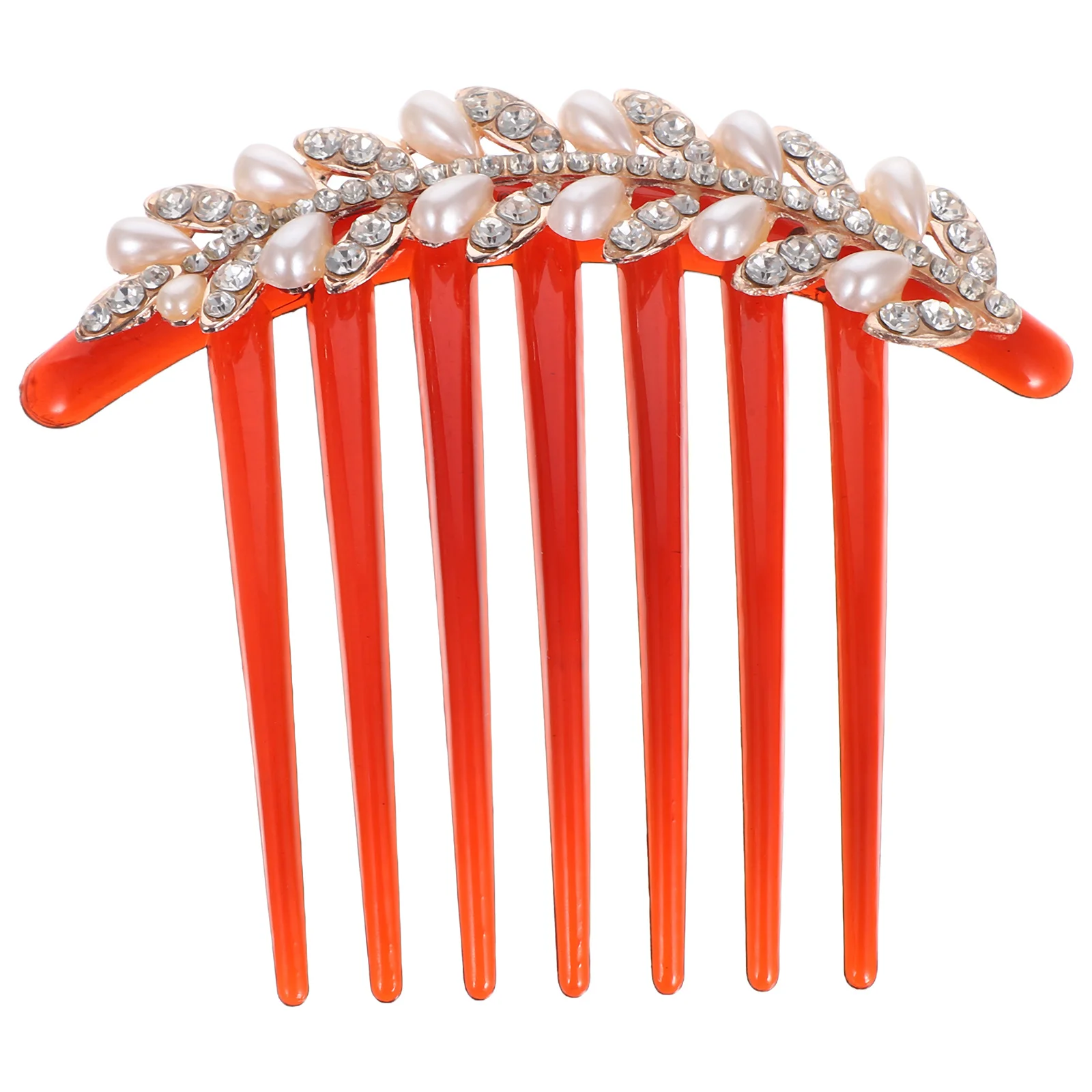 

Wedding Pearl Rhinestone Hair Comb Vintage Bride Headpiece Decorative Clip for Women Elegant Formal Bridal Accessory