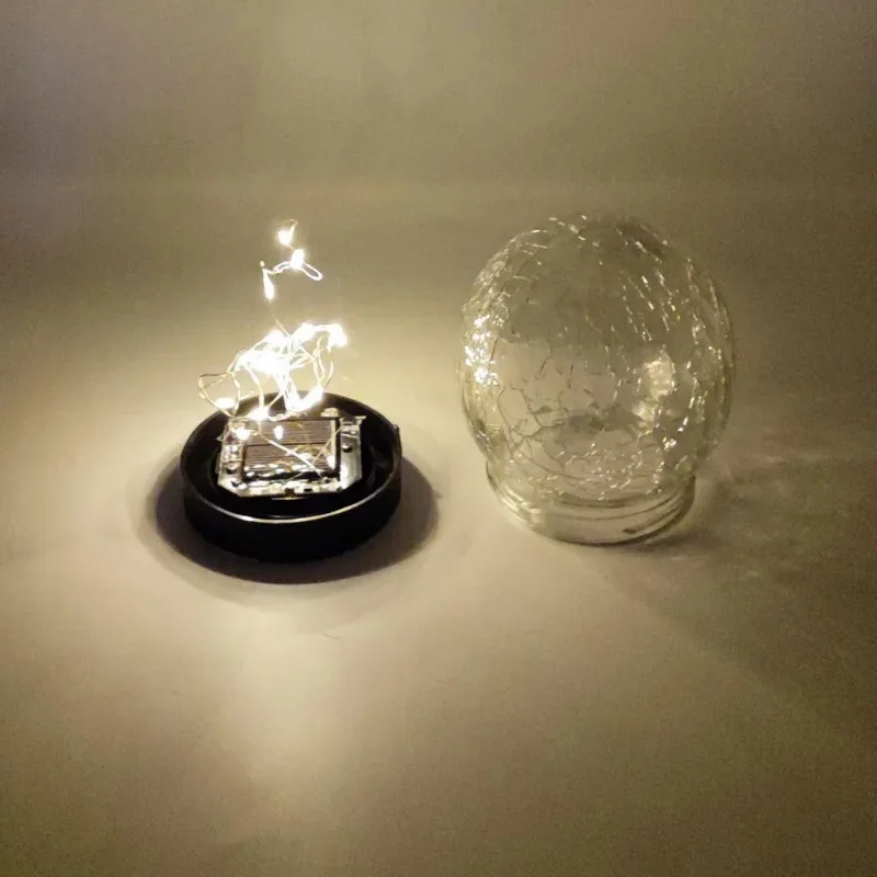 Cracked Glass Outdoor Waterproof LED Solar Garden Lights for Patio, Park, Yard, Walkway, Path, Holiday Decoration