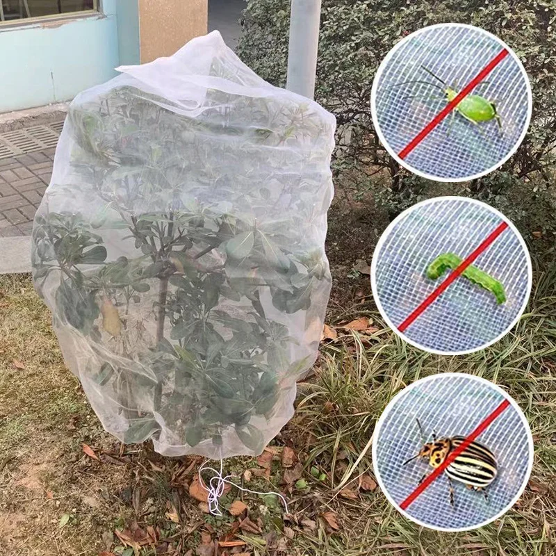 

Garden Plant Netting Bag Tomato Plant Protection Netting Pest Barrier Covers Bags with Drawstring Insect Bird for Fruit Tree