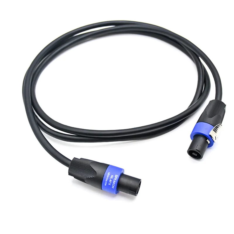 Professional NL4FX Speakon Audio Speaker Cable 20m 10m 5m 3m 2m 1.5m NL4 4 Pole 2 Conductor OFC Bare Copper Power Cable