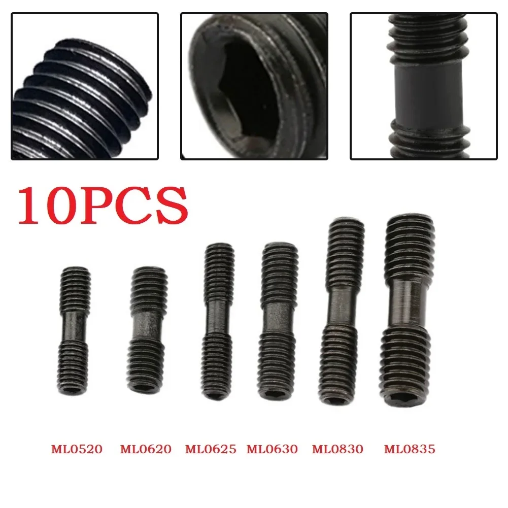 10pcs ML0520 ML0620 ML0625 ML0630 ML0830 ML0835 Double Head Screws CNC Lathe Tool Accessories Fix Parts For Turning Tool Holder