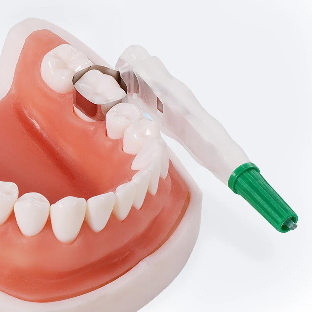 Sistema de matriz dental, rodillo de matriz contorneado seccional, retenedor de bandas de matriz 180 °   Materiales ajustables para coronas dentales