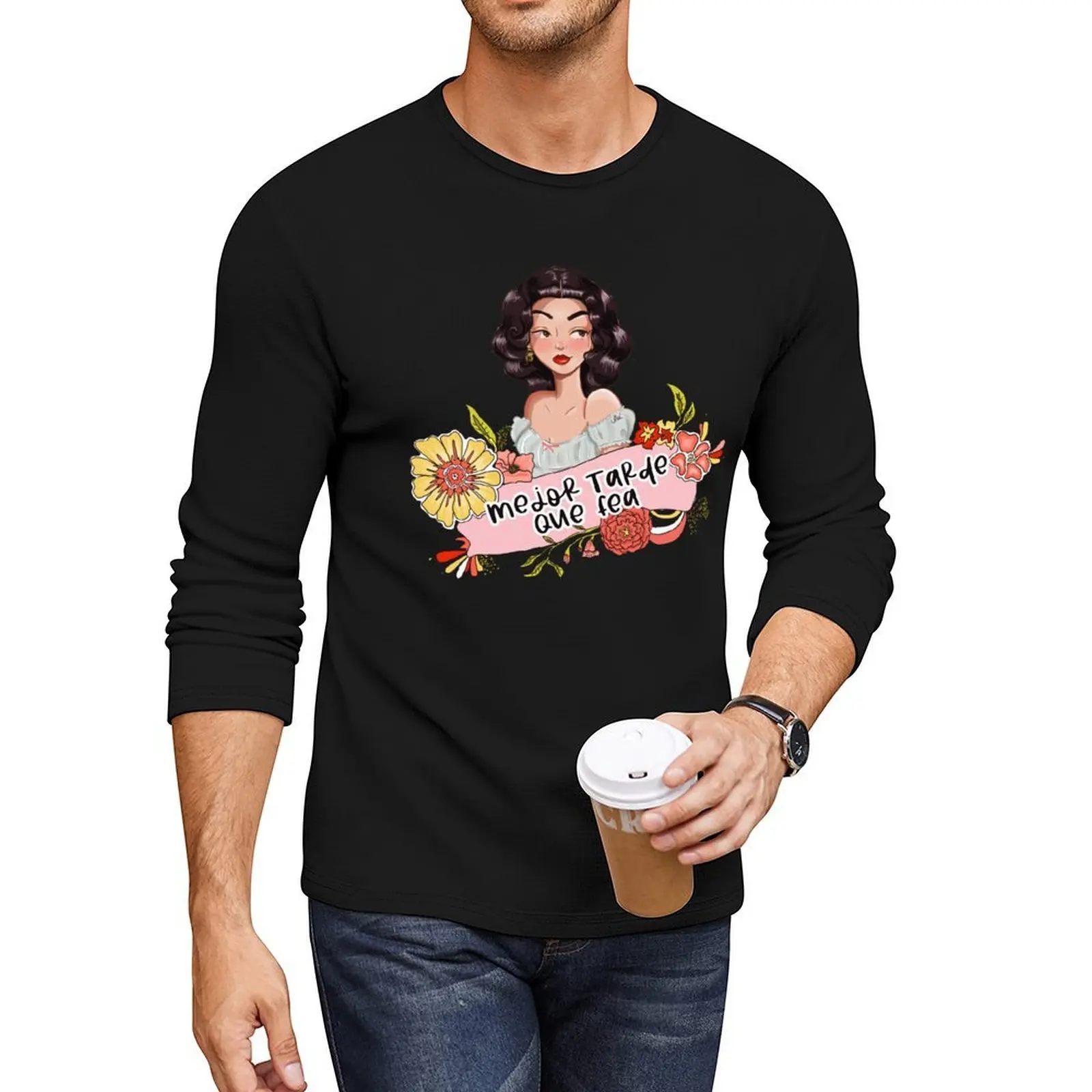 

Mejor Tarde Que Fea - Maria Felix Long T-Shirt funny t shirts plus size tops designer t shirt men