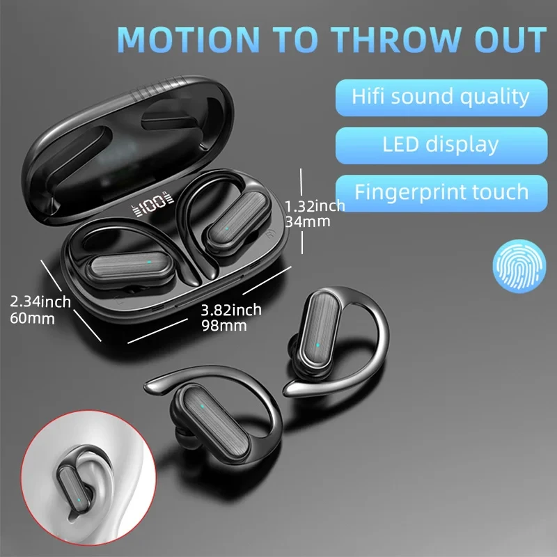 A520 Wireless Bluetooth Headset HD Sound Quality Stereo Universal Headset Touch Light Mini High Quality Earplugs Anti-Sweat