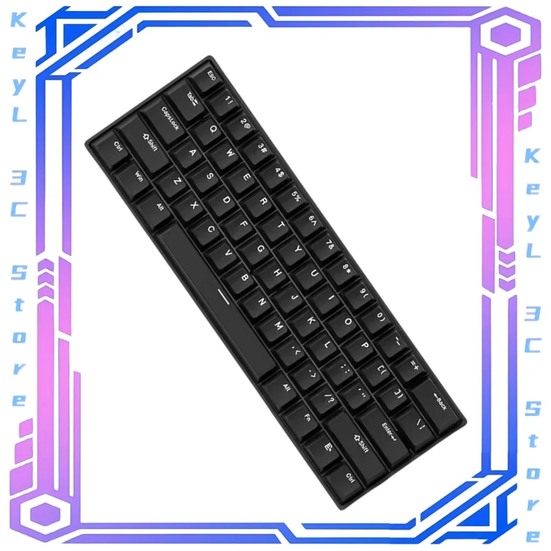 Fun60 Magnetic Axis Keyboard 61 Key E-Sport Game Keyboard Wireless Bluetooth Low Delay Fast Response Durability Birthday Gift