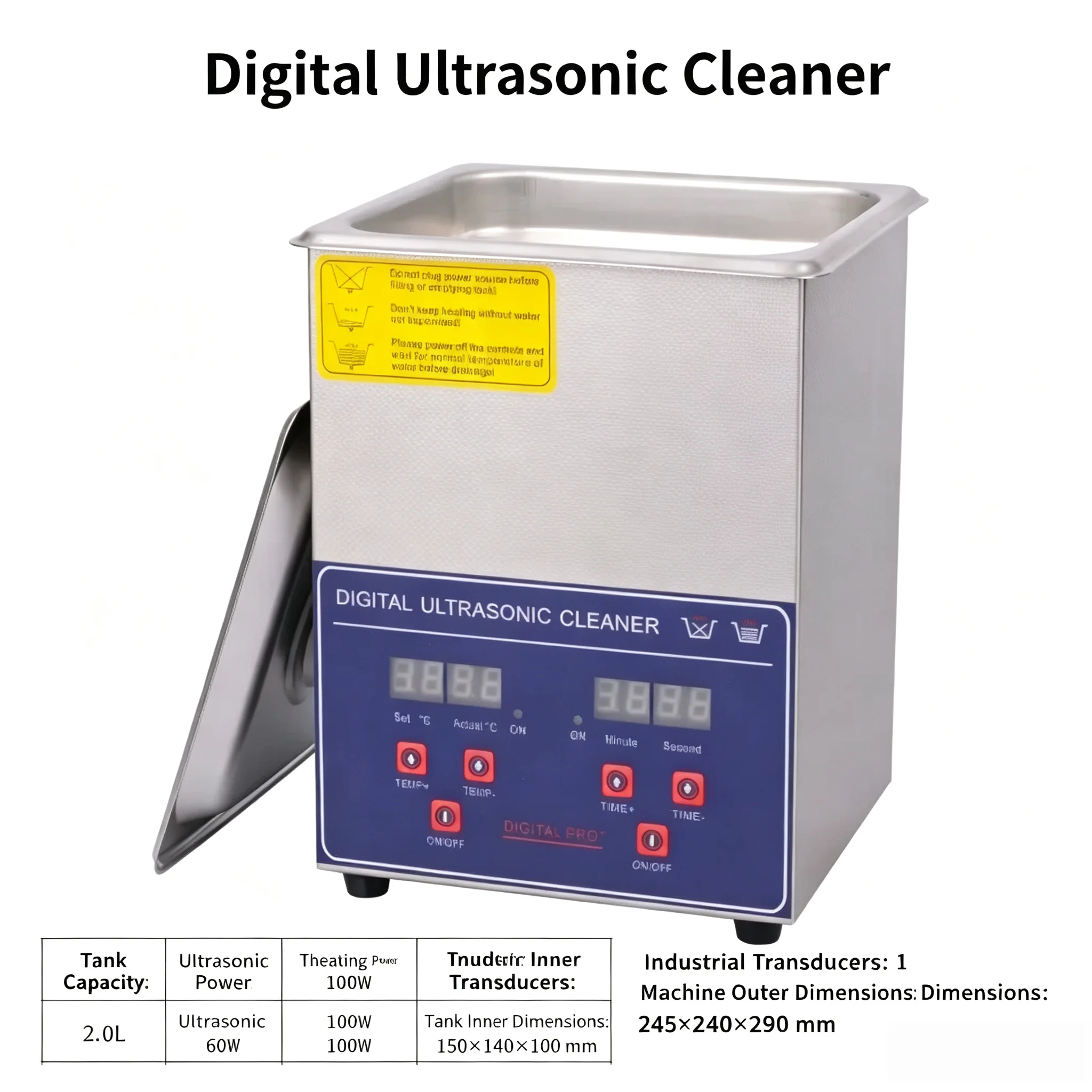 Multifunctional Ultrasonic Cleaning Machine Industrial Parts Washer for Laboratory Eyeglasses Jewelry Nozzle Fishing Reel Circui