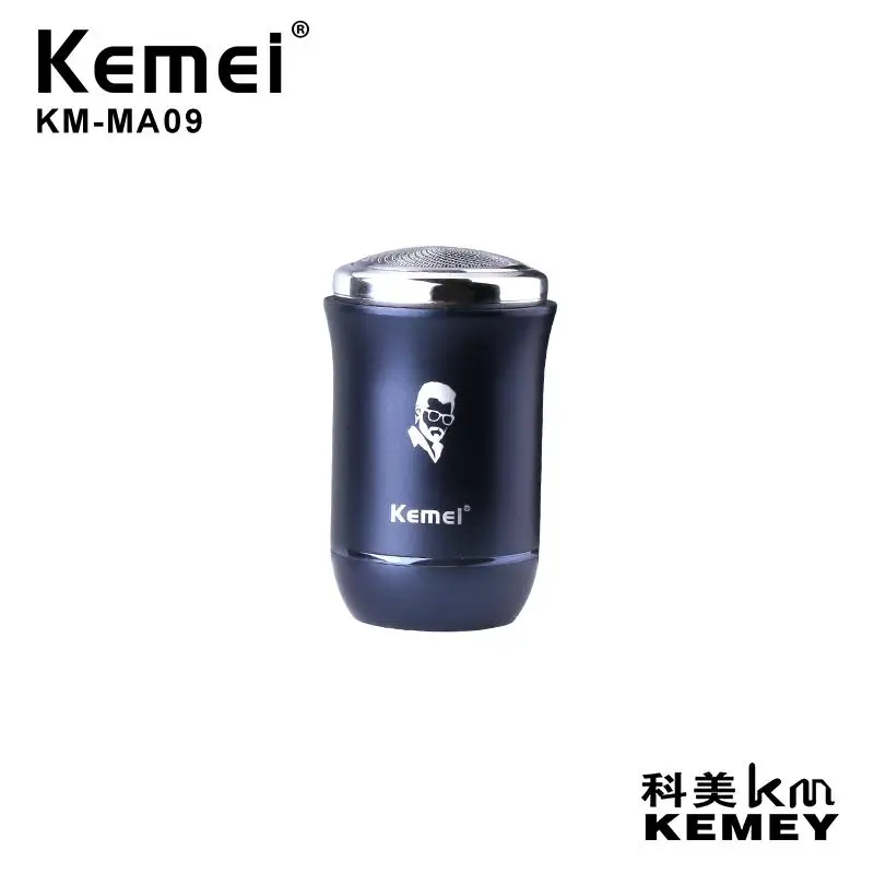 Kemei Km-ma09 lavagem de corpo inteiro compacto portátil travel lock usb recarregável mini men barbeador elétrico