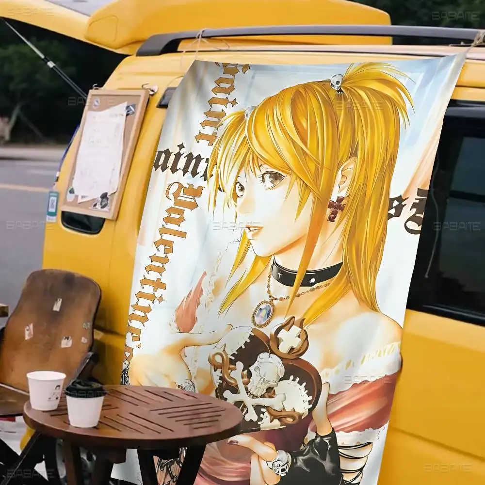 Death Note MISA MISA Anime Banner Art Printing Japanese Wall Flag Anime Wall Hanging Home Decor
