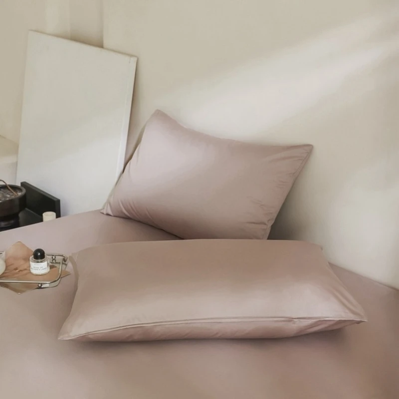 Long staple cotton plush solid color single pillowcase protector cover comes in one piece