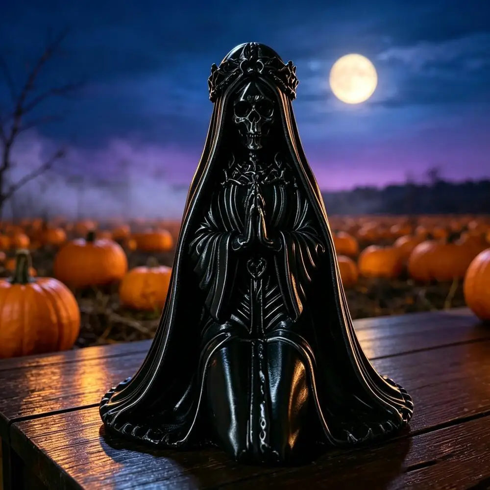 Halloween Tabletop Ornaments Skull Bride Kneeling Praying Figure Display Decor Furniture Gift Table Decoration