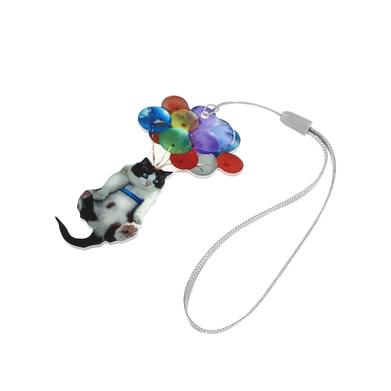 

Adorable Cat ABS Pendant Decor Car Accessories Hanging nament Sturdy Long Lasting Bright Color Non Fading Lovely Posture