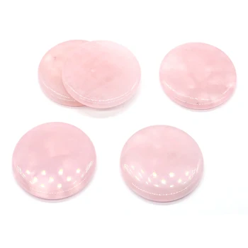 Wholesale eyelash adhesive pallet grafting gasket round pallet natural crystal stone rose quartz pad holder makeup tools