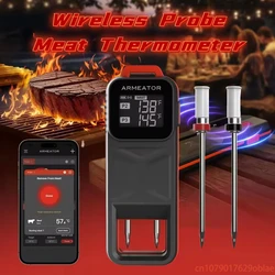 Wireless Meat Thermometer Digital Bluetooth Probe Support Mobile APP with LCD Screen & Magnetic for BBQ Beef Lamb Chicken