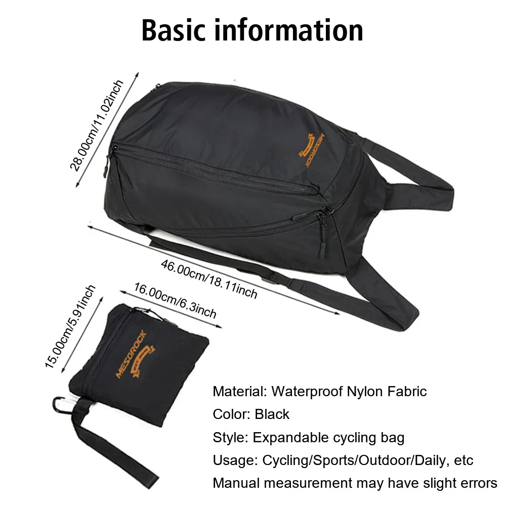 Expandable Large Capacity Portable Waterproof Nylon Lightweight Travel Bags Foldable Storage Motorcycle Helmet Backpack