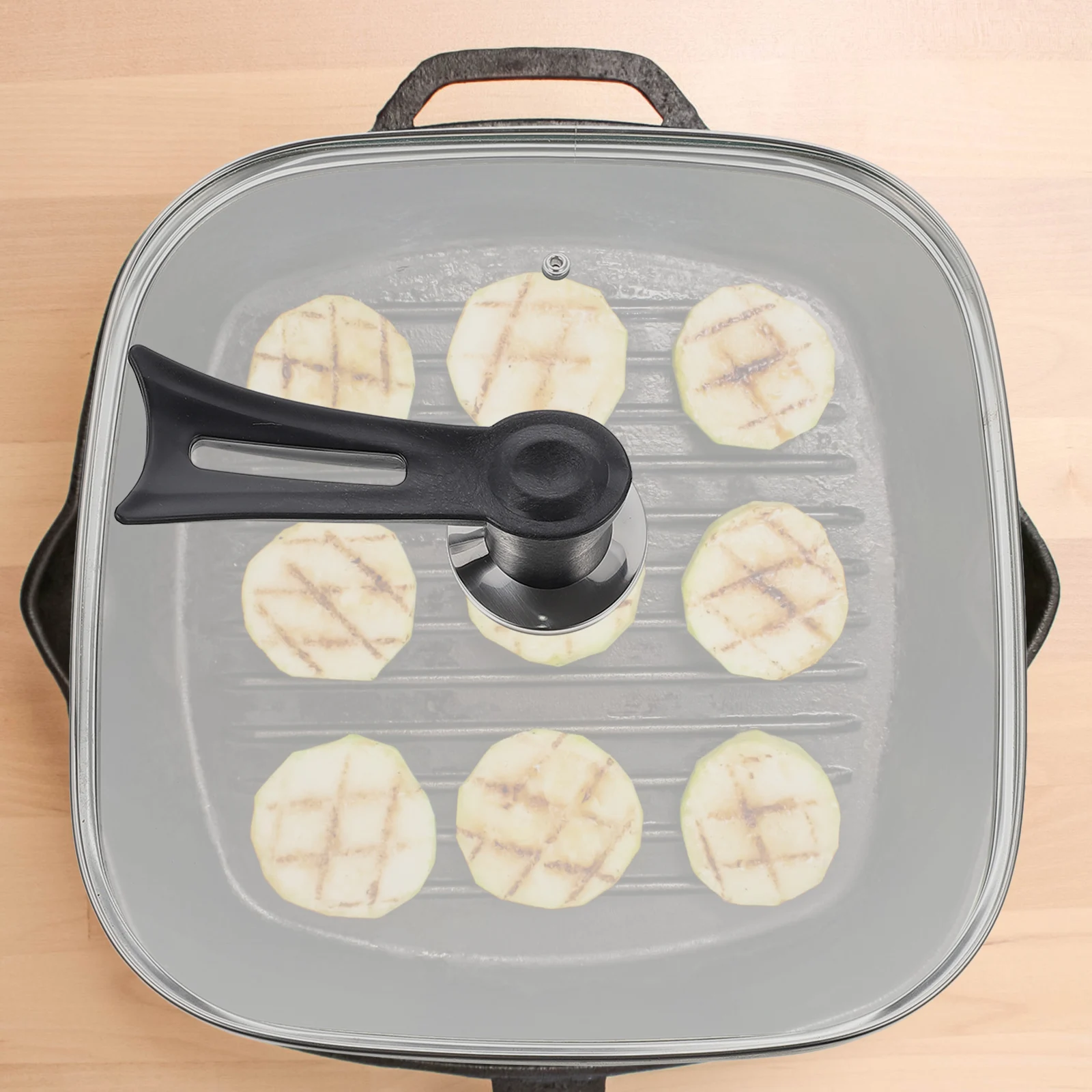 

Kitchen Pot Glass Lid Heat-Resistant Anti-Cracking Transparent Design for Home Restaurant Cookware Replacement Lid with Vent