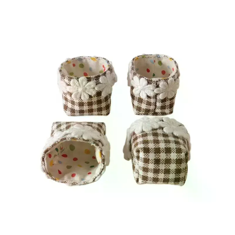 1/12 Dollhouse Furniture Mini Fabric Storage Basket Dolls House Toy