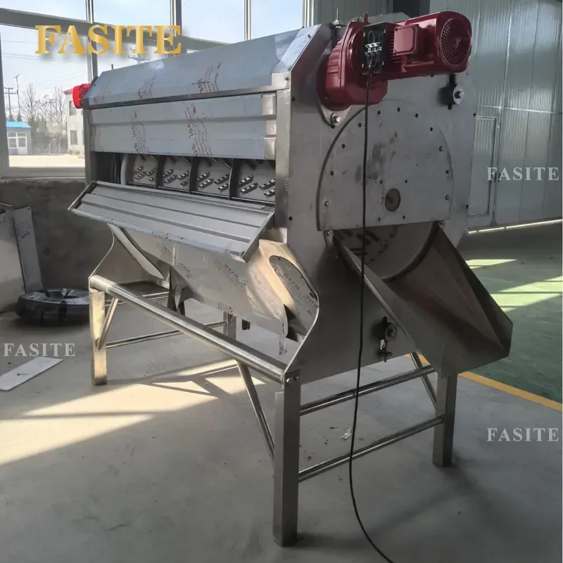 For Commercial Potato Persimmon Taro Peeler Pneumatic Continuous High Yield Peeling Equipment Vegetable Fruit Skin Remover