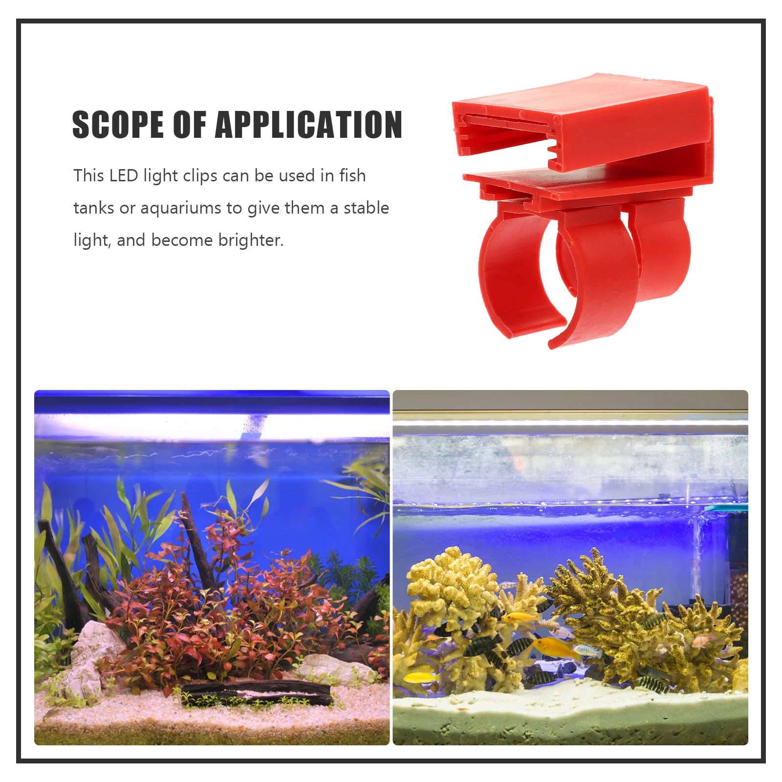 

2pcs Aquarium Light Holder Bracket Fish Tank Clips LED Lamp Mounting Stand Strip Light Tube Brackets for Aquariums