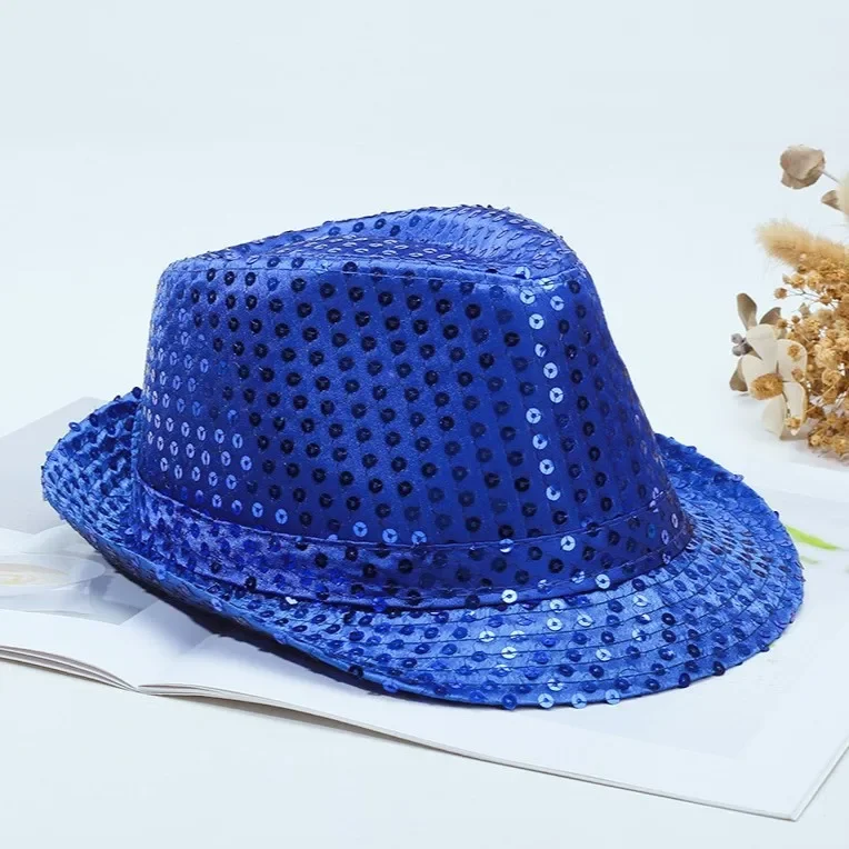 

Magic Show Hat Silver Glitter Jazz Hat for Adults & Kids, Fashion Stage Performance Costume Accessory - Wholesale