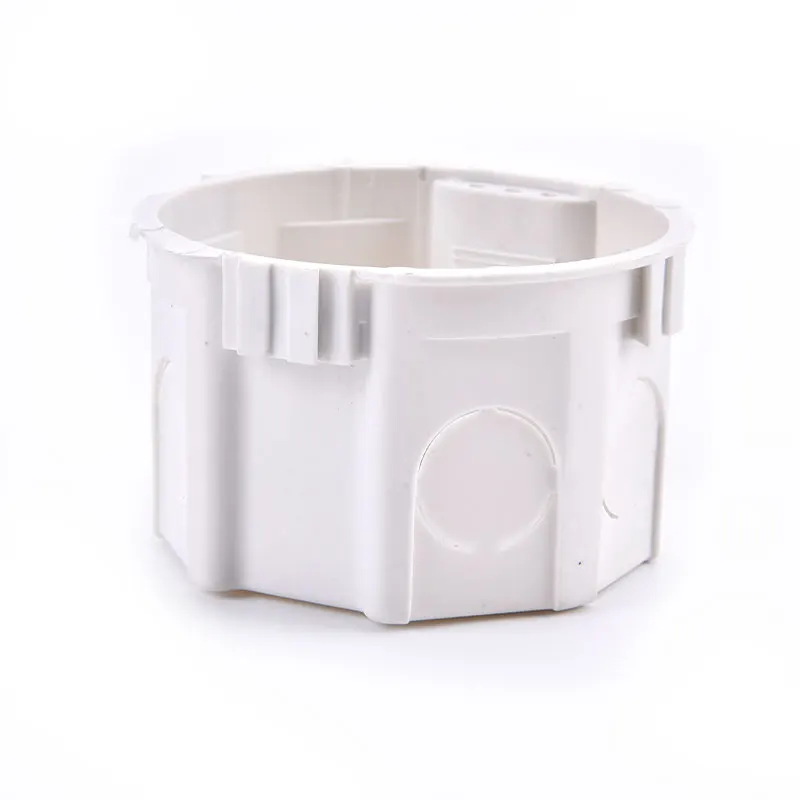 Wall Mounting White Box Internal Cassette For EU Standard Switch And Socket Round Base Wire Box