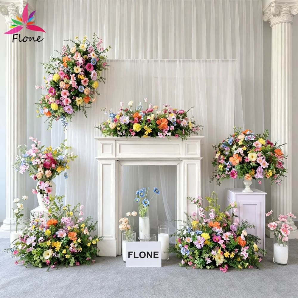 Floor Flower Arrangement & Centerpiece Artificial Spring-Themed Flower Ball - Ideal for Wedding, Party Floral DIY Decor FL2642