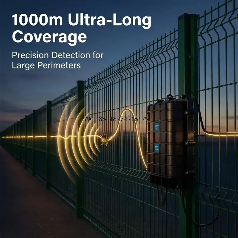 wmwmnu LANSTARDual ZoneOptical Fiber Perimeter Intrusion Detection System PIDS with 1km Wire Length for Garden Fence 2-YearOEM