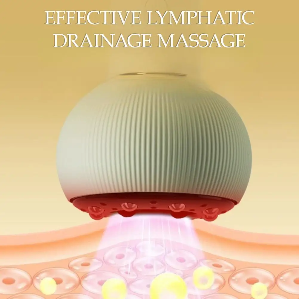 Electric Meridian Brush Rechargeable Cupping Device for Improving Abdominal Distension and Edema Massage Device for Abdomen O2T6