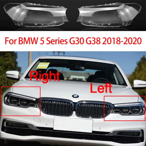 Для BMW 5 серии G30 G38 520 523 525 528 530 2018-2020 автомобильные фары корпус прозрачная крышка абажур линза фары