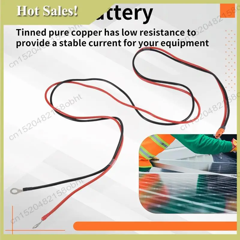 

-PQWN 12AWG Xt60i Female To O Ring Connector With Tinned Wire,For RC Battery Solar Portable Power Power Station & Solar Pane