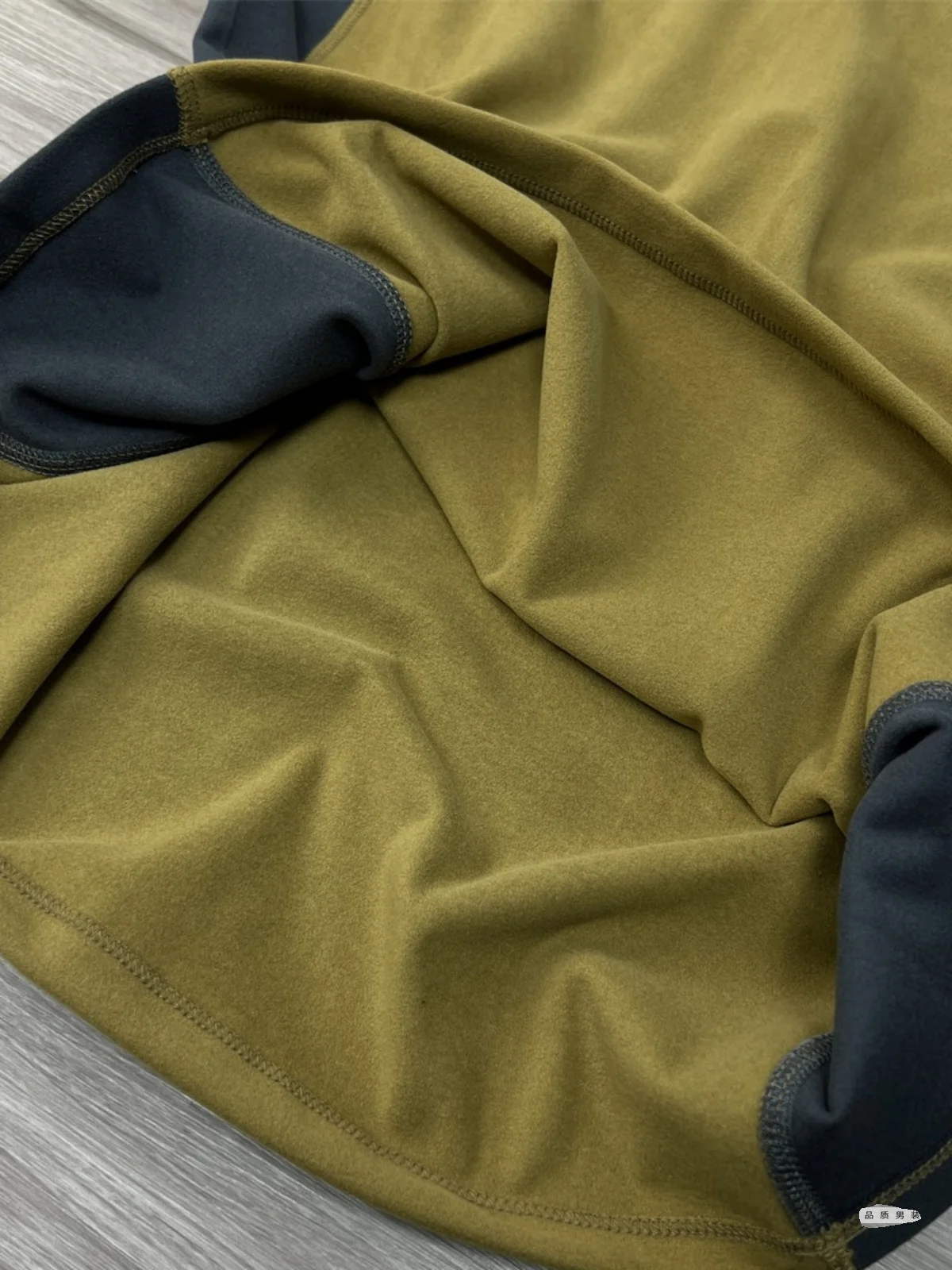 Double-Sided Merino Wool Hoodie Sweatirt with oulder Insertion Sports round Ne ex Heat Generating Outdoor Middle Layer