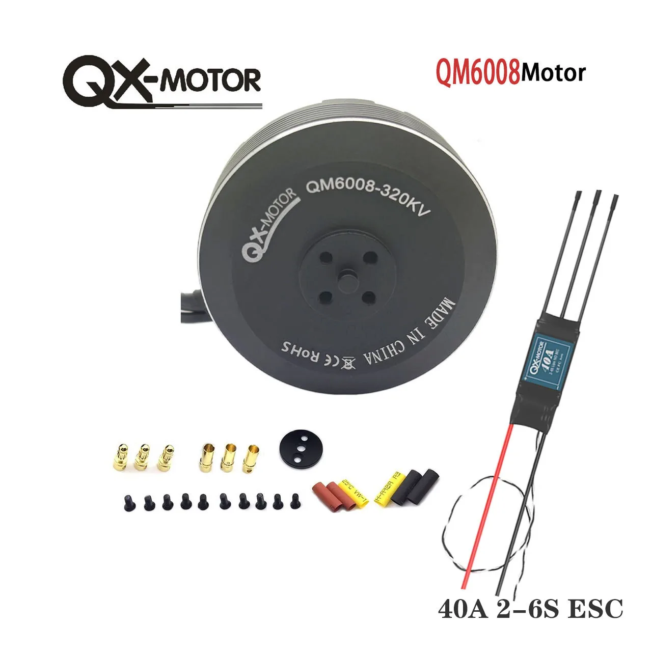 

QX-MOTOR QM6008 (5208) - 320KV/ 370KV Brushless Motor With 40A 2-6S ESC for T960 T810 Multicopter Hexacopter Octacopter