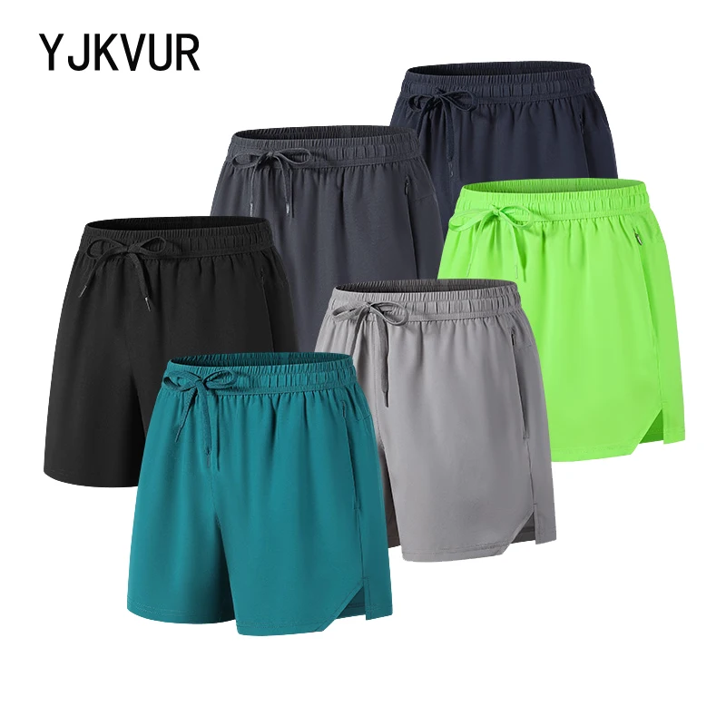 YJKVUR 6 Pack Men\'s Athletic Shorts With Pockets Elastic Waistband Quick Dry Activewear Summer Outdoor Gym Running Sports Shorts