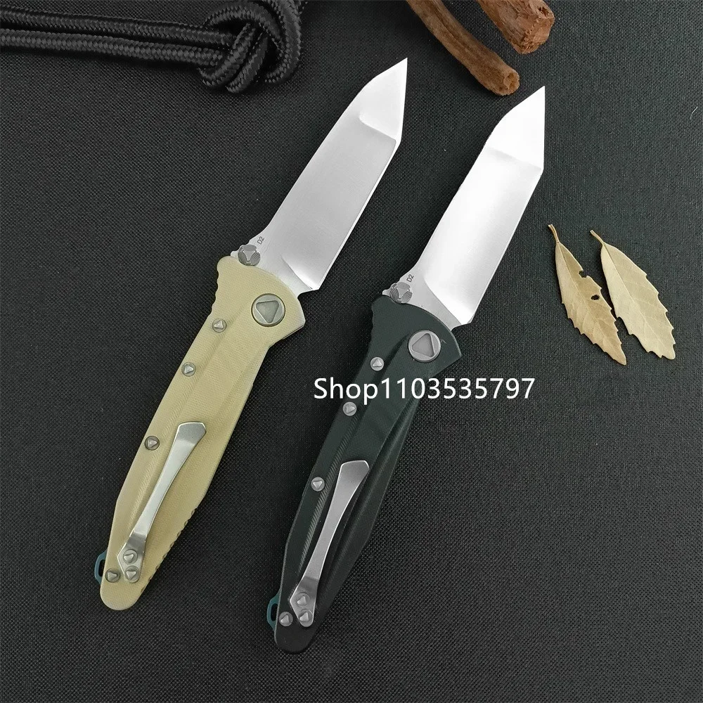 Micro Socom Delta Pocket Folding Knife D2 Satin Blade Black G10 Handle Military Wilderness Durable Hunting Survival EDC Tool