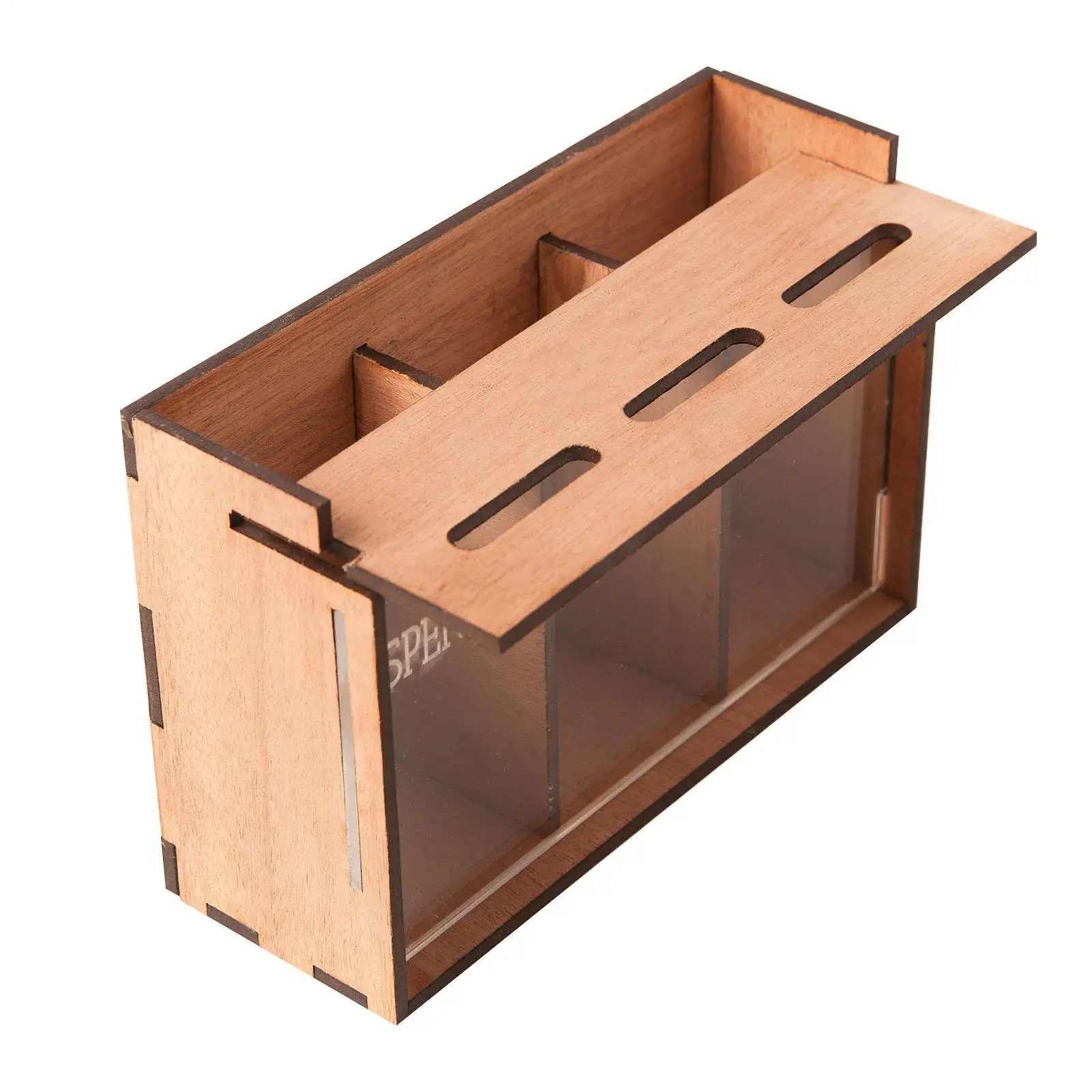 Money Bank for Adults 3 Compartments Wooden Removable Coin Saving Organizer Money Storage Organizer for Home Decoration Coin