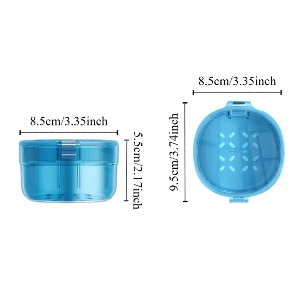 شفافة تمرغ تنظيف غير مرئية الأقواس صندوق سعة كبيرة حامل الأسنان كاذبة صندوق الأقواس الأسنان متعدد الطبقات مقاوم للماء #6