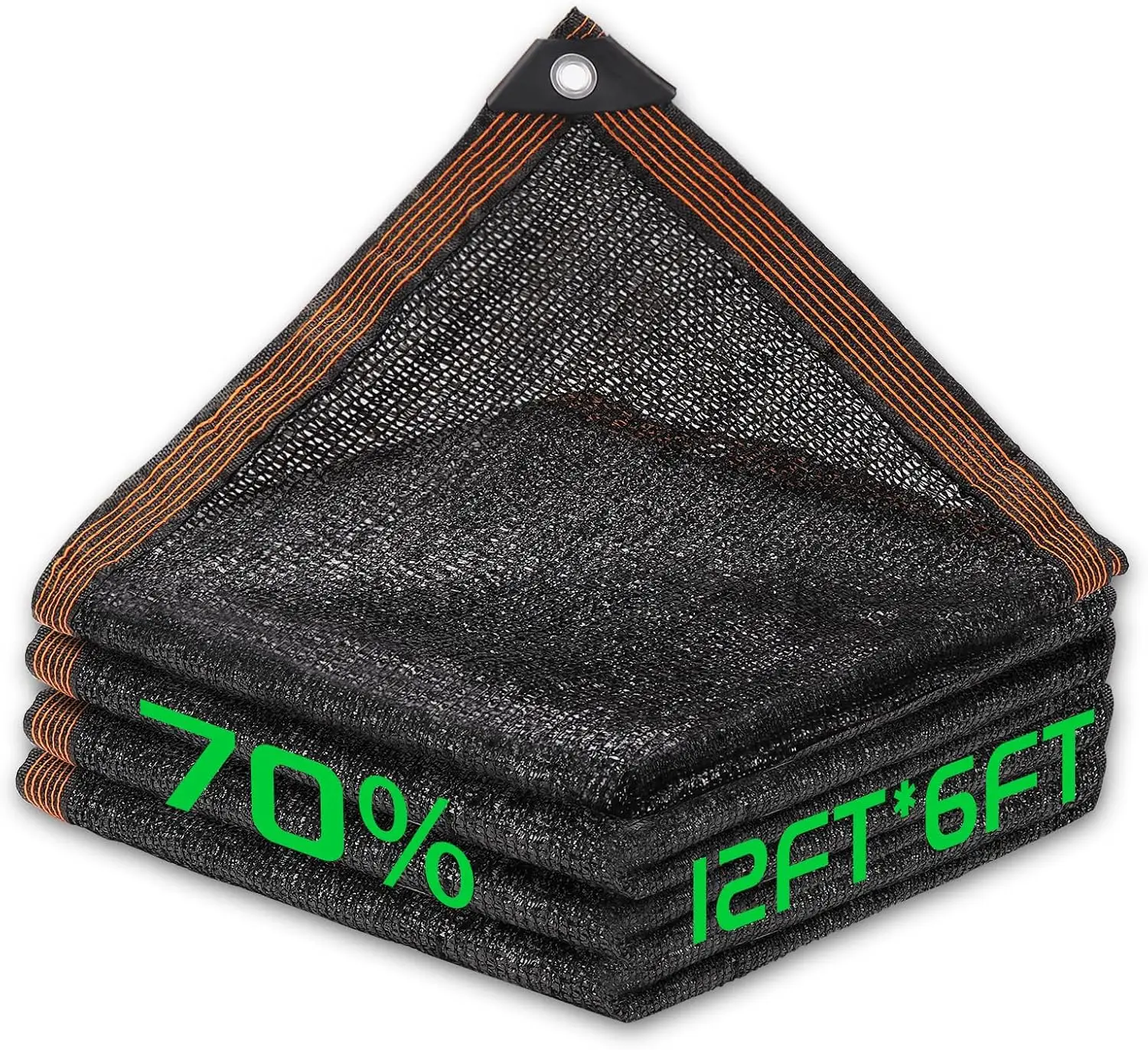 

70% Shade Cloth, 12FTx6FT HDPE Mesh Tarp with Grommets for Greenhouse, Garden, Patio