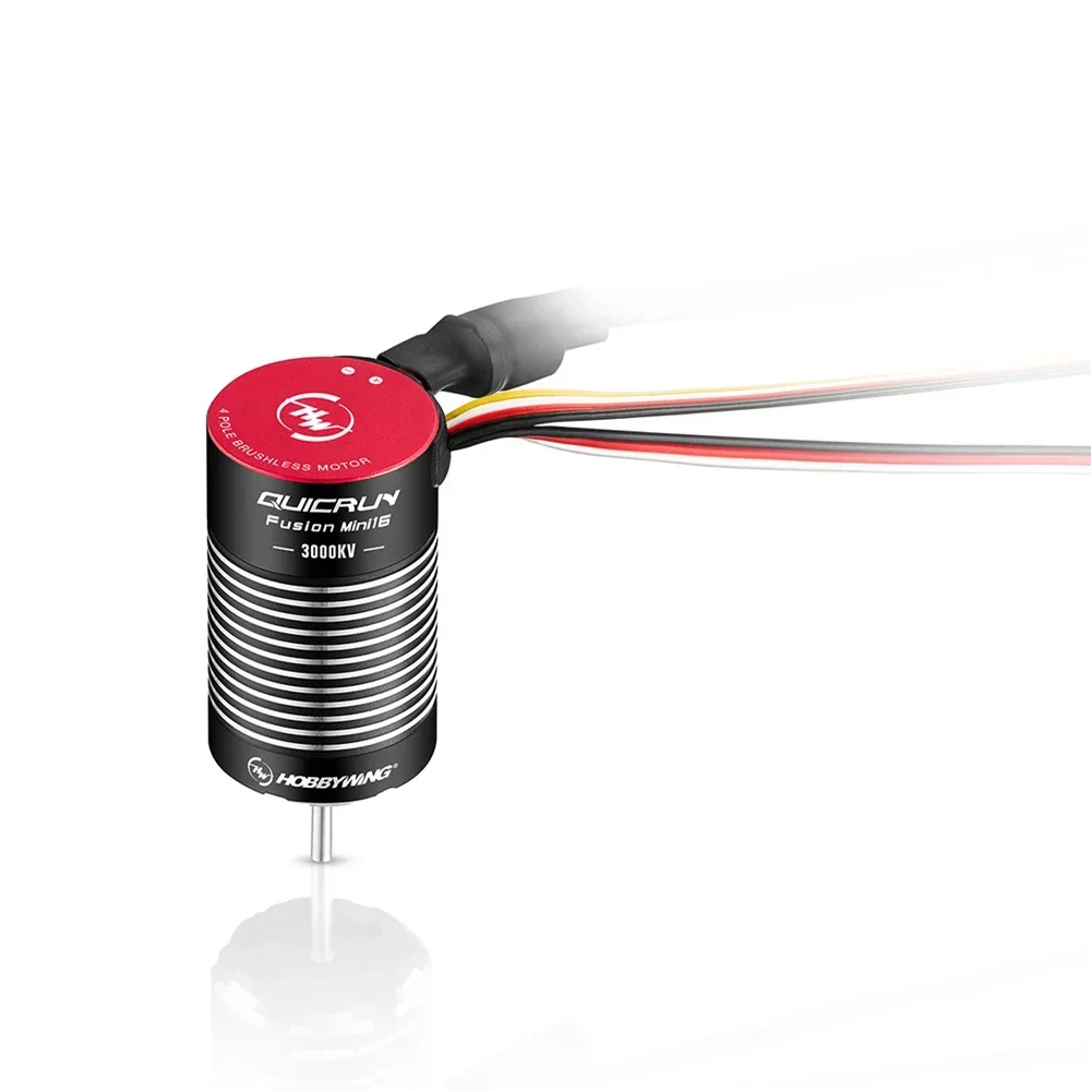 HobbyWing QuicRun Fusion Mini16 3000KV Waterproof Brushless Sensored Motor Built in 80A ESC 2 in 1  Program Card for 1/10