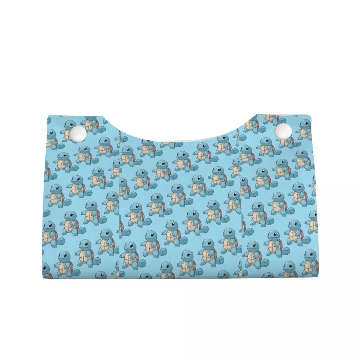 Custom Squirtles Tissue Box Holder Rectangular Video Games PU Leather Facial Tissue Box Cover for Car Home