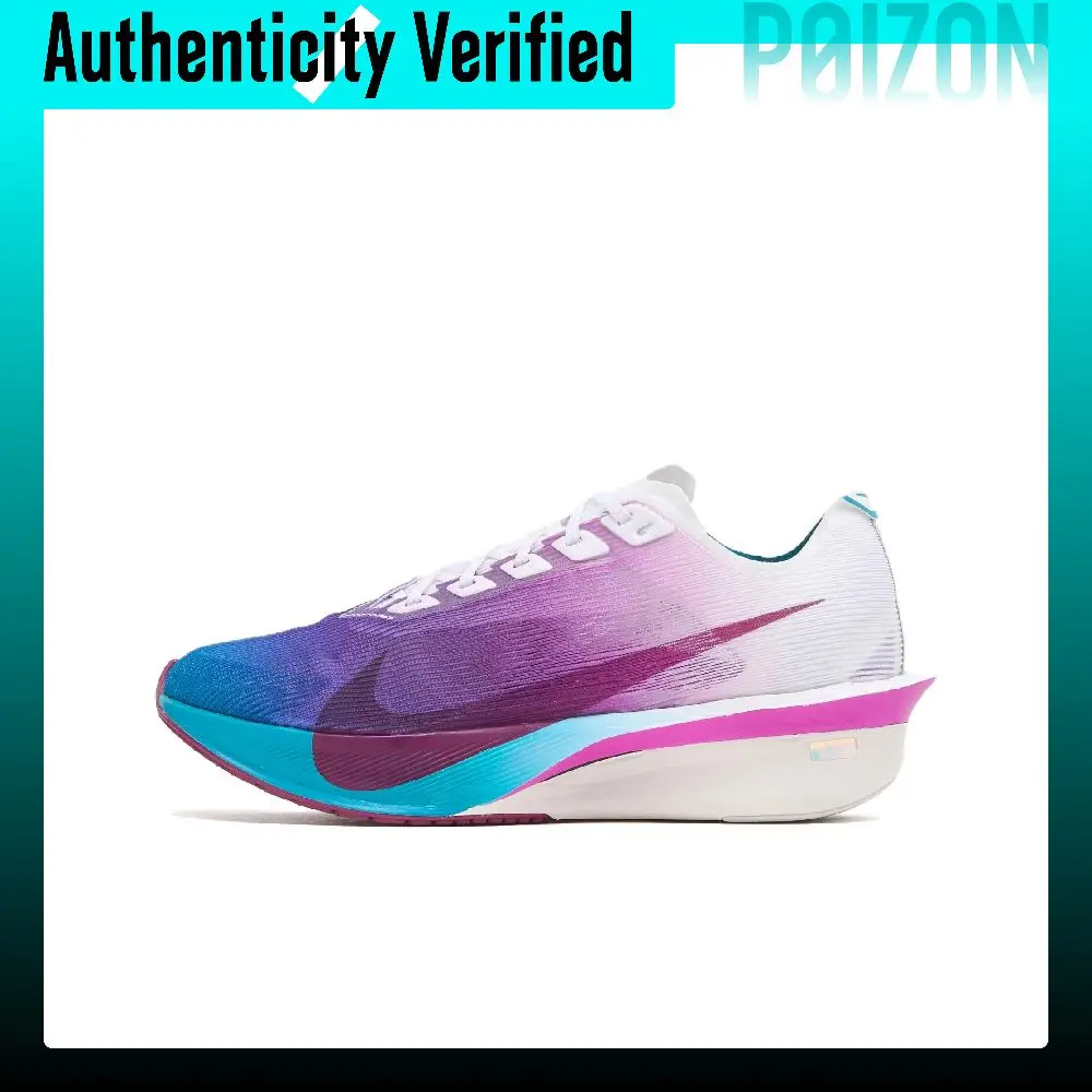 Nike ZOOMX VAPORFLY NEXT% 4 Running Shoes Women's Low-top White Purple Blue HF6412-102