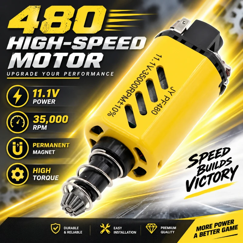 480 Electric Motor 11.1V 35000RPM Optional Long / Short Shaft DIY Gearbox Replacement Accessory