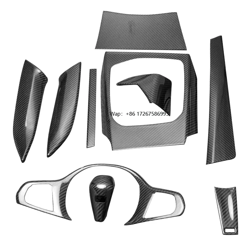 

For New 3 4 Series G20 G21 G22 I3 I4 Facelift 2022 2023 Car Center Console Dashboard Side Gear Panel Trim Dry Carbon Fiber