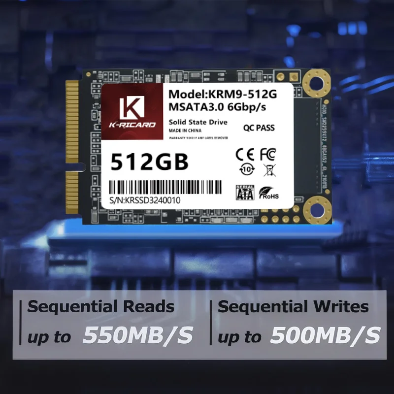 محرك الأقراص الصلبة الداخلي K-ricard عالي السرعة MSATA SSD HDD لترقية النظام - محرك الأقراص الصلبة 240 جيجابايت 128 جيجابايت 256 جيجابايت 512 جيجابايت #4
